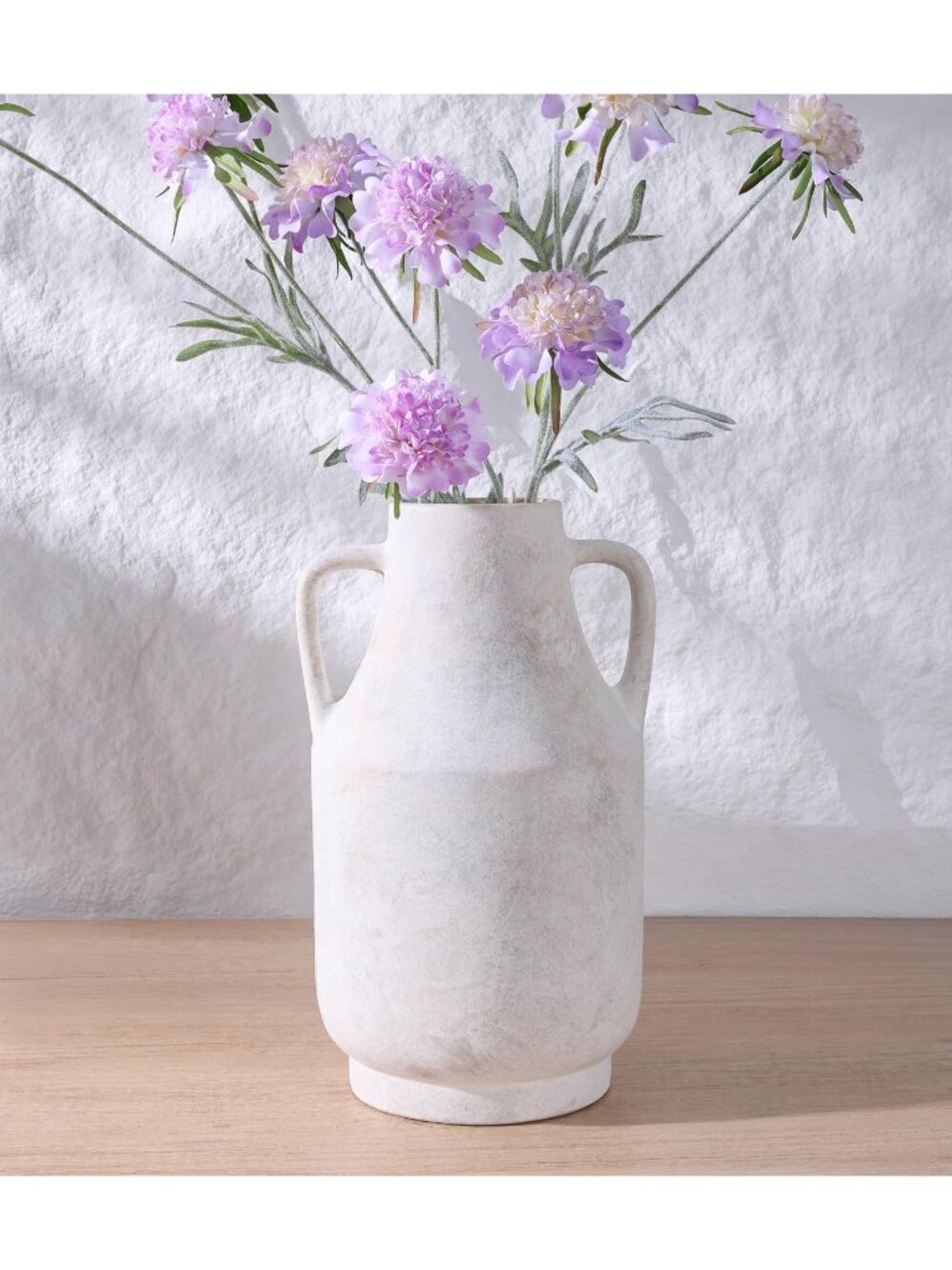 11 Inch Large Terracotta Ceramic Flower Vase With Handles Farmhouse Decorative